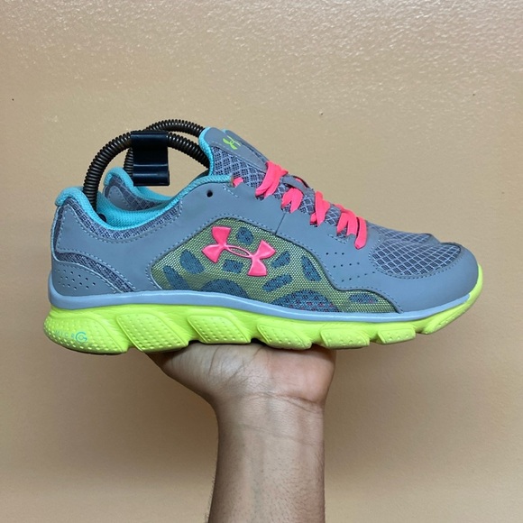Under Armour Micro G Gray Pink Blue Green - Picture 1 of 16